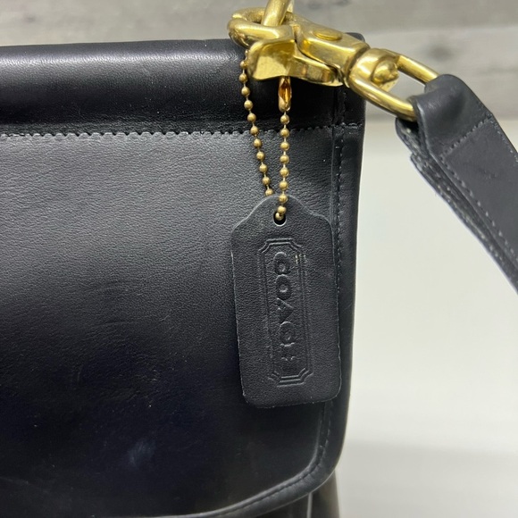 Vintage Coach Beekman Black Leather Briefcase Messenger Bag Corpcore 80s 90’s - Picture 12 of 16